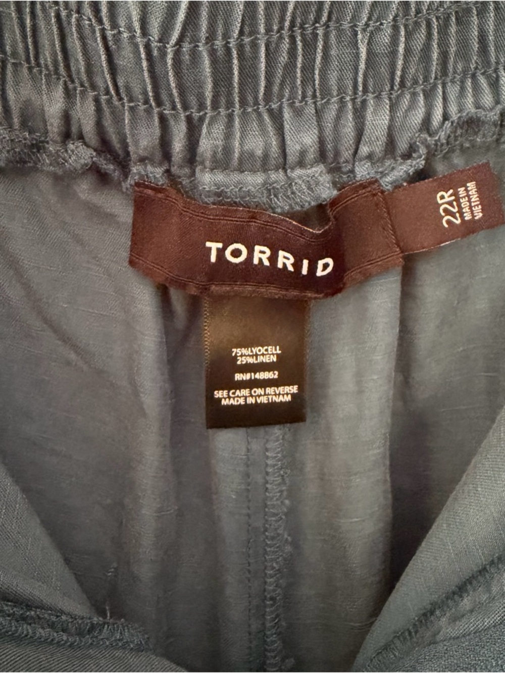 Torrid Total Wide Leg Studio Linen High-Rise Pant - Picture 7 of 7